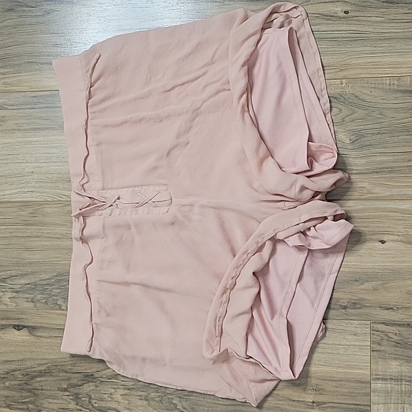 Torrid Peach Lace-Up Crepe Shorts - Picture 8 of 12